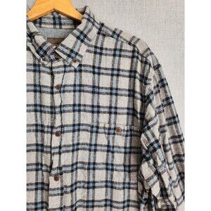 Northwest Territory XXL Tall Flannel 90's Grunge Blue Plaid Shirt XXLT Gorpcore